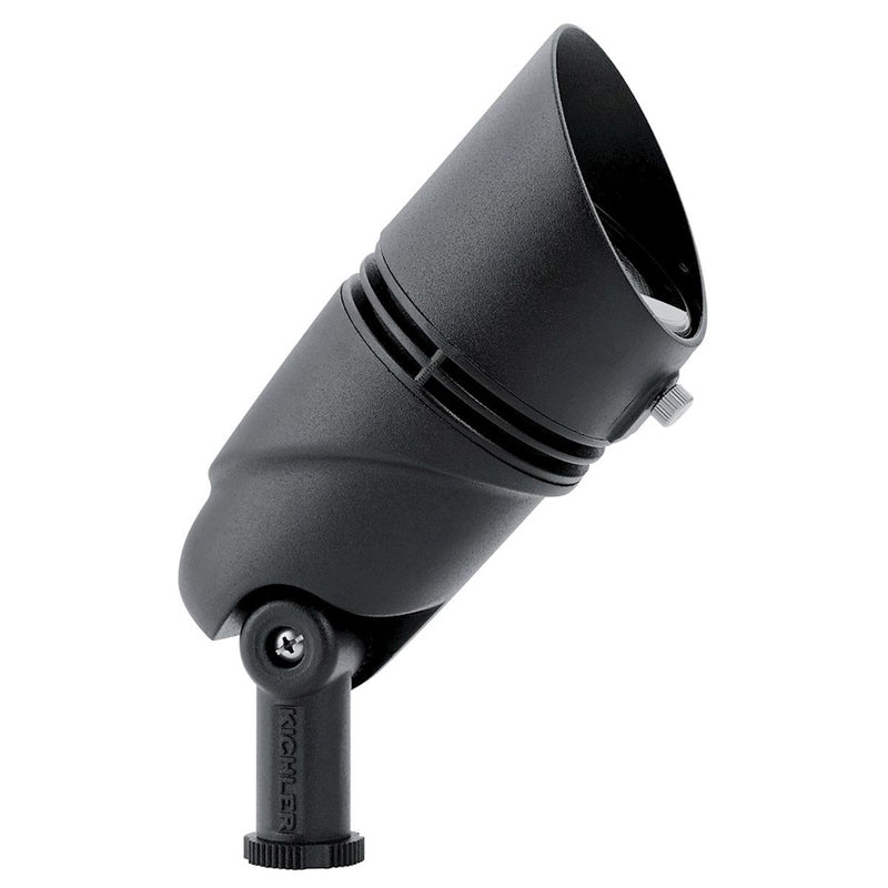 Kichler VLO LED Accent 6in 1-Light Spot Light | Textured Black Aluminum | Outdoor Landscape & Accent | 6 x 3 x 5 in | Model 16162BKT27