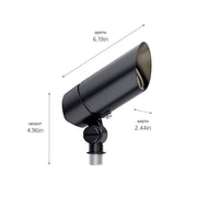 Kichler Landscape 6in 1-Light LED Accent Kit | Utilitarian Textured Black Cast Aluminum | Outdoor Landscape & Garden | 6 x 2 x 4 in | Model 16193BKT