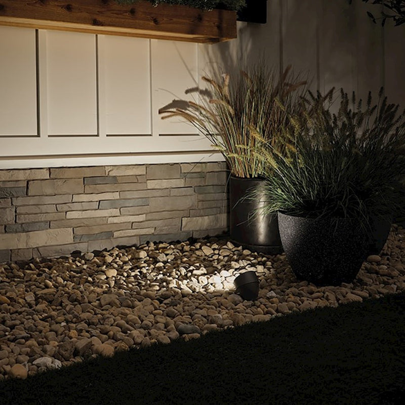 Kichler Landscape LED Flood Kit | Black Textured Cast Aluminum | Utilitarian Outdoor Flood Light | 3.4 x 3.75 x 5.28 in | Model 16194BKT