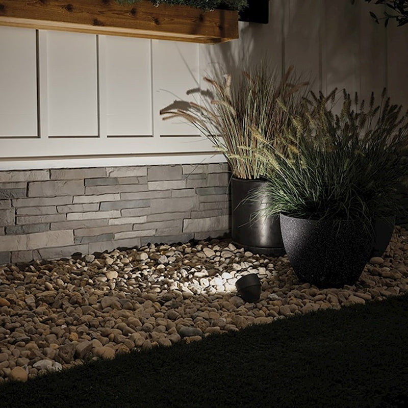 Kichler Landscape LED Flood Kit | Black Textured Cast Aluminum | Utilitarian Outdoor Flood Light | 3.4 x 3.75 x 5.28 in | Model 16194BKT