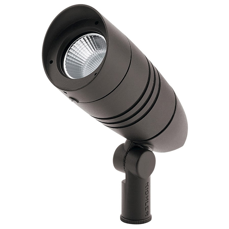 Kichler C-Series 7in 1-Light Outdoor Accent Light | Commercial Textured Architectural Bronze | Landscape & Pathway | 425 Lumens | Model 16209AZT30