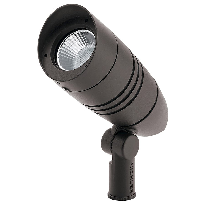 Kichler C-Series 7in 1-Light Accent Light | Textured Architectural Bronze Aluminum | Outdoor Landscape & Pathway | 425 Lumens | Model 16211AZT30