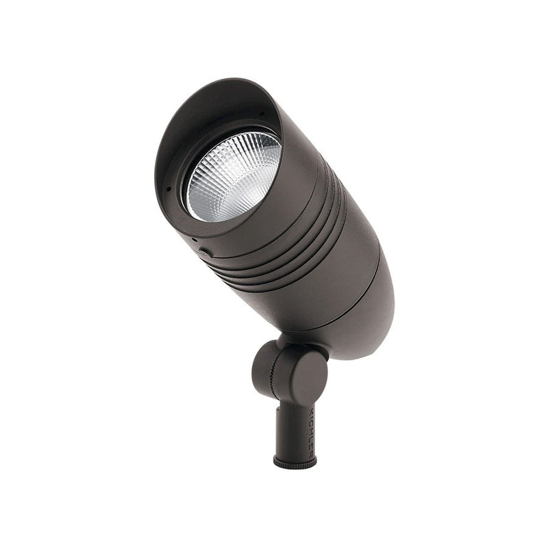 Kichler C-Series 8.5in 1-Light Accent Light | Textured Architectural Bronze Aluminum | Outdoor Landscape & Accent | 1200 Lumens | Model 16215AZT40