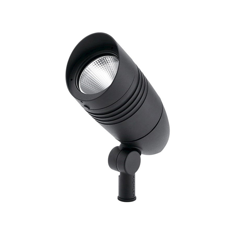 Kichler C-Series Accent Light 8.5in | Textured Black Aluminum | Landscape & Outdoor Accent | 1800 Lumens, 21W LED | Model 16220BKT40