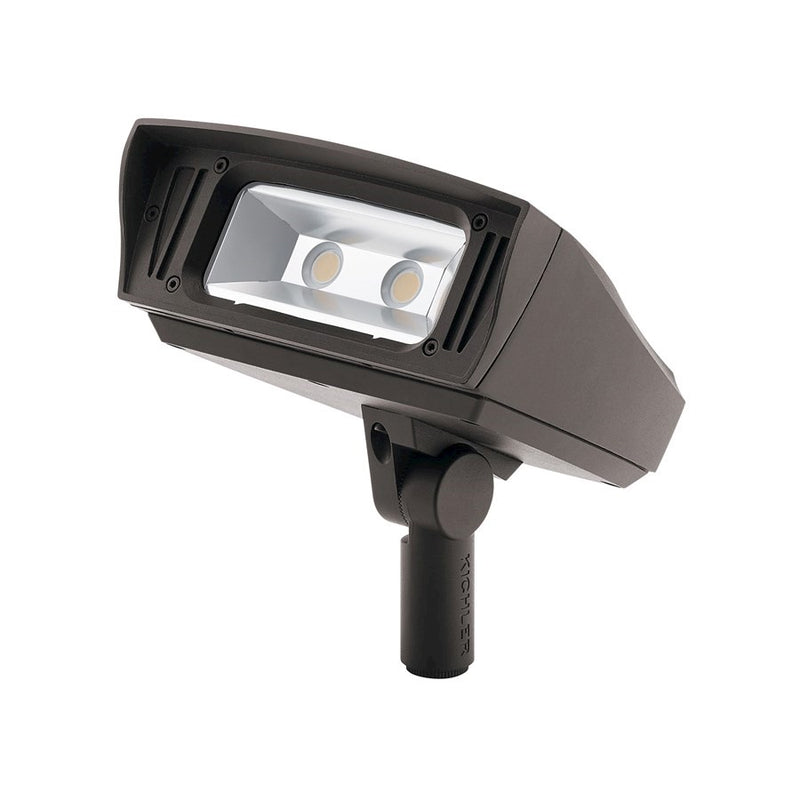 Kichler C-Series 7in 1-Light LED Flood Light | Textured Architectural Bronze | Outdoor Landscape & Security | 7 x 6 x 6 in | Model 16223AZT30