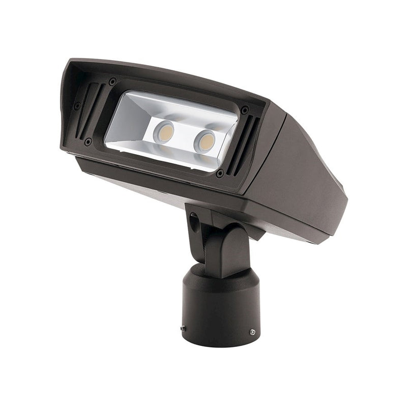 Kichler C-Series 52W LED Flood Light | Textured Architectural Bronze Aluminum | Outdoor Landscape & Security | 4200 Lumens 3000K | Model 16224AZT30SL