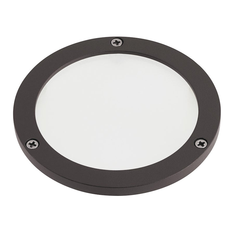 Kichler C-Series Large FRO Lens AZT | Textured Architectural Bronze Glass | Accent Lighting Accessory | 3.5in W x 0.5in H | Model 16285AZT