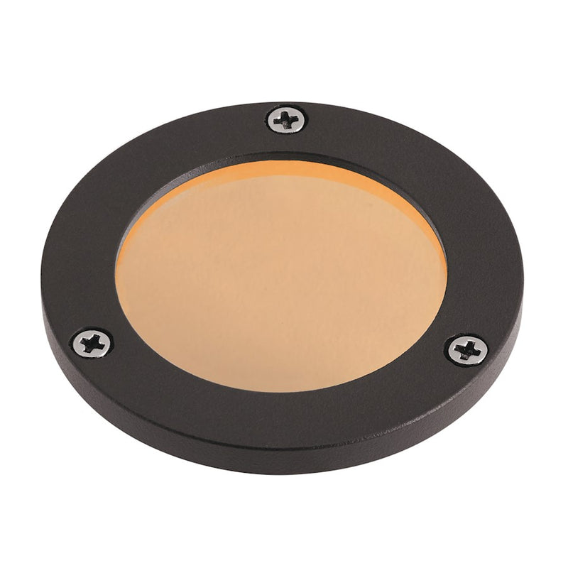 Kichler C-Series Small Amber Lens Accent Accessory | Textured Architectural Bronze Glass | Landscape & Accent Lighting | 2.5 x 0.5 in | Model 16286AZT