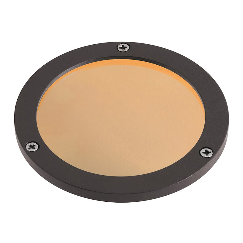 Kichler C-Series Large Amber Lens Accent Accessory | Textured Architectural Bronze Glass | Landscape & Accent Lighting | 3.5 x 0.5 in | Model 16287AZT