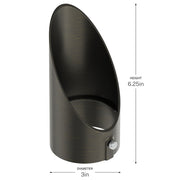 Kichler Varia Large Long Cowl | Centennial Brass Brass | Outdoor Accent Light Accessory | 6.25in H | Model 16296CBR