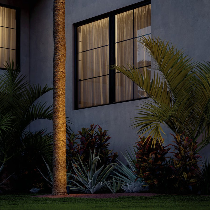 Kichler Integra 5in Accent Light | Textured Black Aluminum | Wet Location Landscape & Accent | 200 Lumens 2700K 1.9W LED | Model 16300BKT27