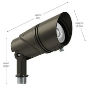 Kichler Varia Medium Adj. Accent Light | Brass Centennial Brass Finish | Landscape & Accent Lighting | Model 16311CBR