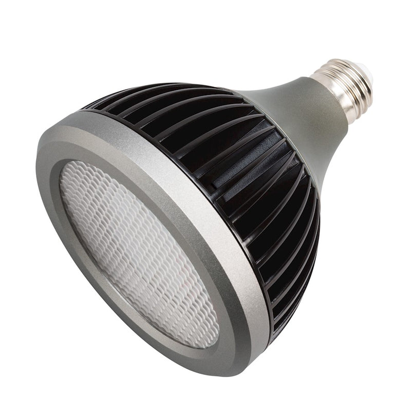 Kichler PAR38 5in 17W LED Bulb | 4200K Cool White 25 Degree Spot | Clear Aluminum | Wet Location Landscape & Outdoor | Model 18095