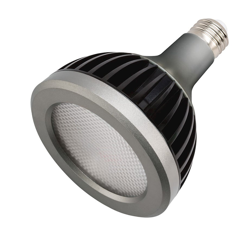 Kichler PAR30L 13W LED 2700K 40° Flood Lamp | Clear Aluminum Wet Location | Outdoor & Landscape Accent | 3.75in L x 3.75in W x 4.75in H | Model 18114