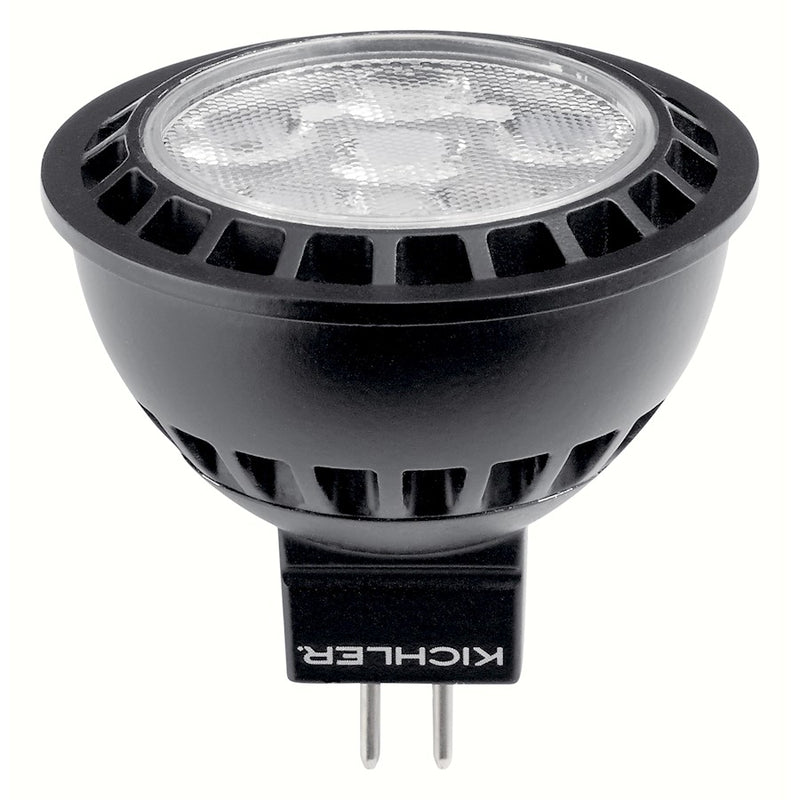 Kichler Landscape 6 Light 12V LED Lamp 3000K MR16 7W 60 Degree | Black Aluminum Damp Location | Garden & Pathway Accent | Model 18149