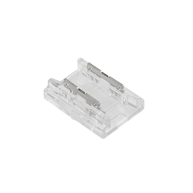 Kichler COB Dry Tape to Tape Crimp Connector | Clear Plastic | Under Cabinet & Shelf Tape Light Connector | 0.45 x 0.4 x 0.15 in | Model 1CCOBTTCLR
