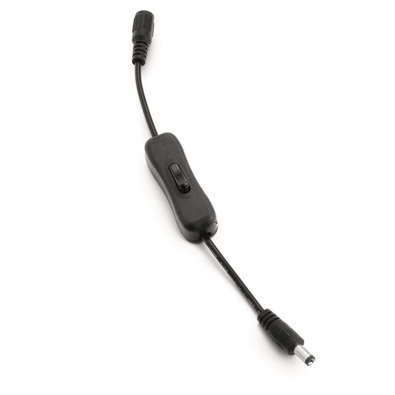 Kichler In-Line DC Switch | Black Plastic | Low Voltage LED Tape Light On/Off Control | 1.5 x 0.75 x 0.5 in | Model 1DCSWITCHBK