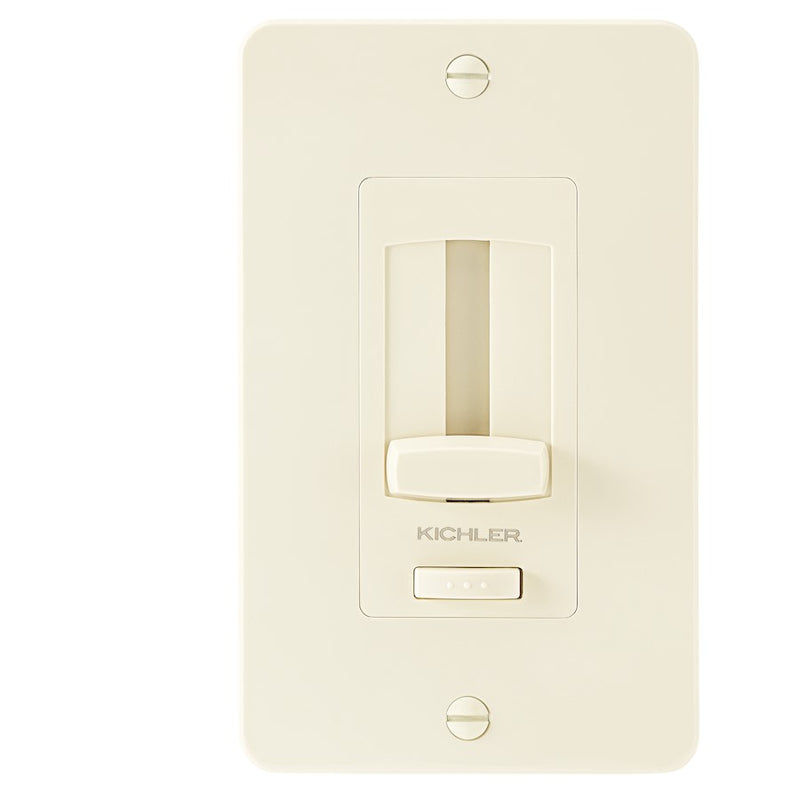Kichler LED Driver + Dimmer Trim Almond | Glossy Almond Faceplate | Wall Switch Accessory | 4.5 x 2.75 x 0.25 in | Model 1DDTRIMALM