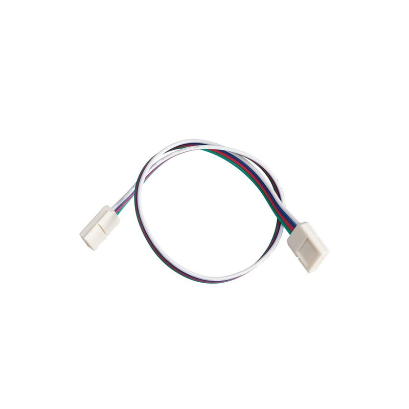 Kichler 12in LED Tape Interconnect | White Plastic | 24V Accessory for Track Lighting | 12 in Length | Model 1IC12RGBWH