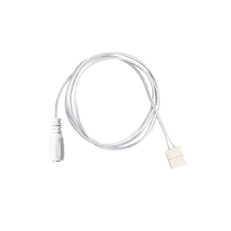 Kichler 24V LED Tape 2ft Supply Lead | White Plastic | Track Lighting Accessory | 2 ft Length | Model 1SL2WH