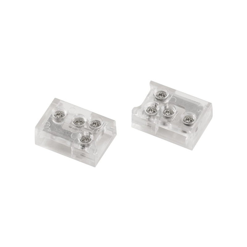Kichler COB Dry 90 Degree Terminal Block Connector | Clear Plastic | Under Cabinet & Shelf Lighting | 0.64 x 0.45 x 0.25 in | Model 1TBCOB90CLR