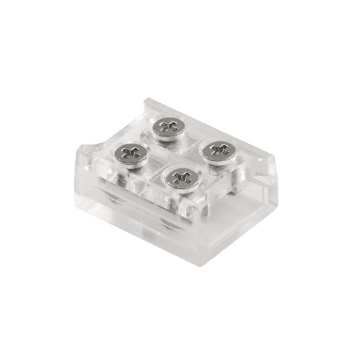 Kichler COB Dry Tape to Tape Terminal Block Connector | Clear Plastic | Under Cabinet & Shelf Lighting | 0.57 x 0.45 x 0.25 in | Model 1TBCOBTTCLR