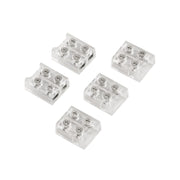 Kichler COB Dry Tape Terminal Block Connector | Clear Plastic | Under Cabinet & Shelf Tape Light Jumper | 0.52 x 0.45 x 0.25 in | Model 1TBCOBTWCLR
