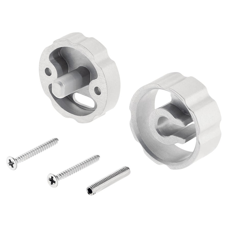 Kichler TE Pro Series Rod Adjustment Beam End Cap Pair | Silver Aluminum | Track Lighting Accessory | 0.5 x 1 in | Model 1TEA1RDSFBAESIL