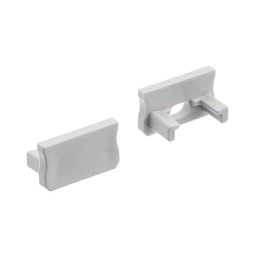 Kichler ILS TE Tape Extrusion End Cap Silver Plastic | Under Cabinet Lighting Accessory | 5 Pair Pack | Model 1TEE1STSFSSIL