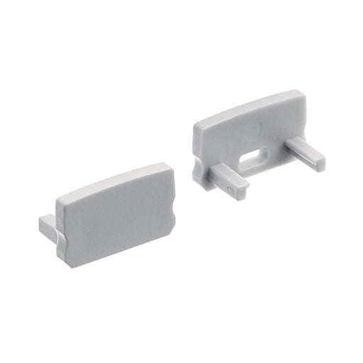 Kichler ILS TE Tape Ext End Cap 5 Pair | Silver Plastic | For Shallow Well Surface Channel | Accessory | Model 1TEE1SWSFHSIL