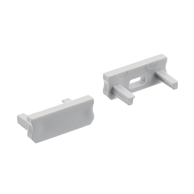 Kichler TE Tape Extrusion End Cap 5 Pair | Silver Plastic | Under Cabinet Lighting Accessory | 0.5 x 0.5 x 0.5 in | Model 1TEE1SWSFSSIL