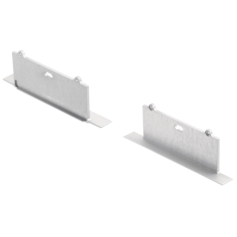 Kichler ILS TE Tape Extrusion End Cap 4.5in | Silver Aluminum | Under Cabinet & Cove Lighting Accessory | 4.5 x 0.5 x 1.5 in | Model 1TEE6EMRCSSIL