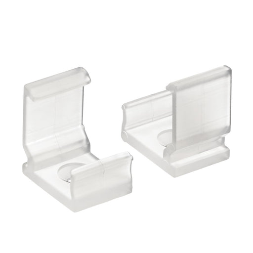 Kichler TE Tape Extrusion Mounting Clips | Clear Plastic 45° Surface Channel | Under Cabinet Lighting Accessory | 10 per Bag | Model 1TEM145SFSCLR