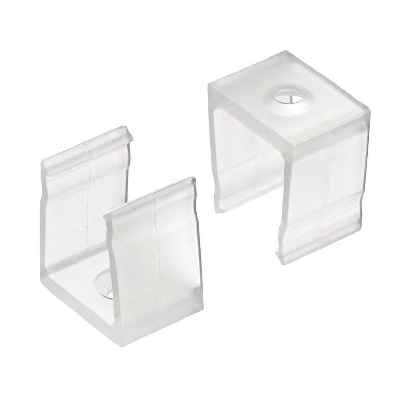 Kichler ILS TE Tape Extrusion Mounting Clips | Clear Plastic | Under Cabinet Lighting Accessory | 10 per Bag | Model 1TEM1DWSFSCLR