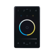 Kichler Tunable Wall Controller | Modern Black Plastic | Indoor Lighting Control | 2700K-6500K CCT Tuning, 4 Zones | Model 1TUNWCTRBK