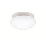 Kichler Ceiling Space 9in 1-Light Flush Mount | Utilitarian White Steel and White Glass | Hallway & Closet Utility Light | 9 x 5 in | Model 208WH