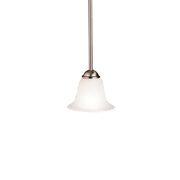 Kichler Dover 6in 1-Light Mini Pendant | Transitional Brushed Nickel and Etched Seeded Glass | Kitchen Island & Dining Room | 6 x 6 in | Model 2771NI