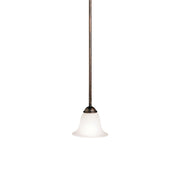 Kichler Dover 6in 1-Light Mini Pendant | Transitional Tannery Bronze and Etched Seeded Glass | Kitchen Island & Breakfast Nook | Model 2771TZ