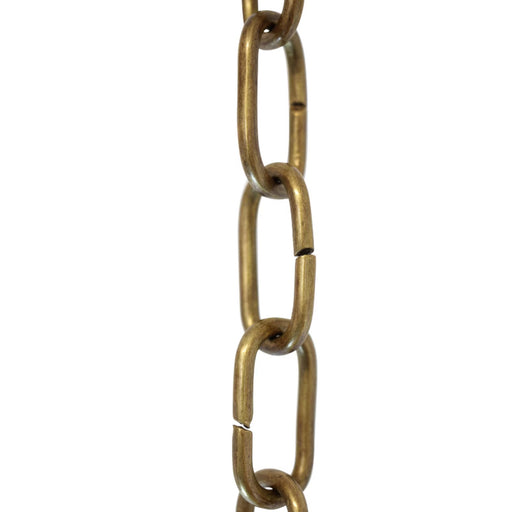 Kichler 36in Standard Gauge Chain | Brushed Natural Brass Steel | Ceiling Fan & Pendant Hanging Accessory | 36 x 1 in | Model 2996BNB