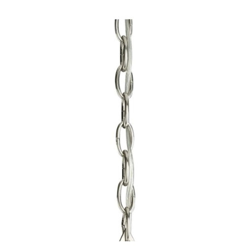 Kichler 36in Standard Gauge Chain | Polished Nickel Steel | Ceiling Fixture Hanging Accessory | 36 x 1 in | Model 2996PN