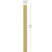 Kichler Accessory 12in Stem | Brushed Gold Steel | Pendant & Chandelier Downrod | 12 in Length | Model 2999BG