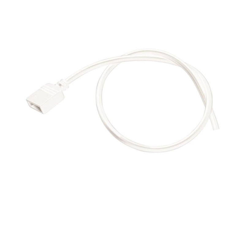Kichler 2SLW2WH 2ft Damp Supply Lead | White Plastic | LED Tape Light Accessory | 24 x 0.5 x 0.25 in | Model 2SLW2WH