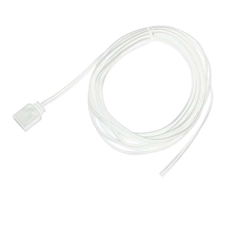 Kichler 8ft Damp Supply Lead | White Plastic | LED Tape Light Power Connection | 96 x 0.5 x 0.25 in | Model 2SLW8WH