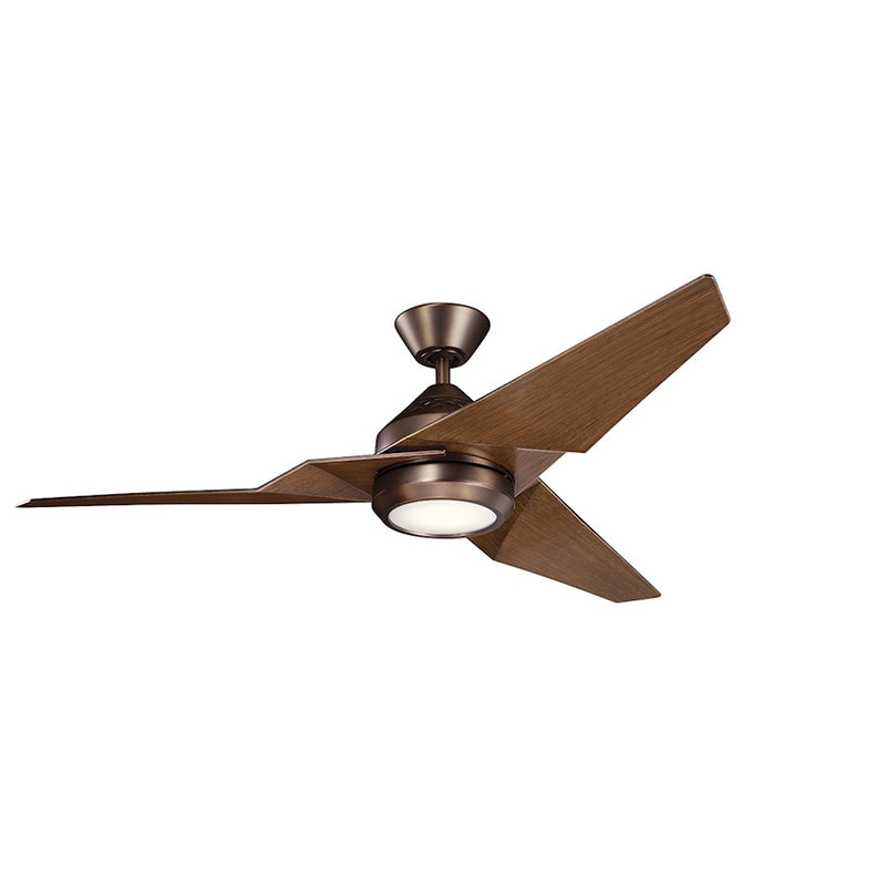 Kichler Jade 60in LED Ceiling Fan | Contemporary Oil Brushed Bronze and White Polycarbonate | Living Room & Bedroom | Model 300030OBB