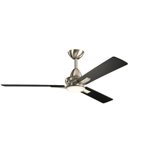 Kichler Kosmus 52in Ceiling Fan | Brushed Stainless Steel Contemporary | Living Room & Great Room | 52in Blade Span, 15in H | Model 300031BSS