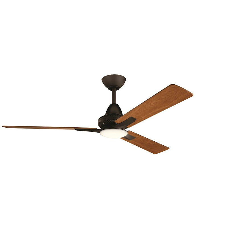 Kichler Kosmus 52in Ceiling Fan | Contemporary Satin Natural Bronze Steel | Living Room & Bedroom | 52 x 52 x 15 in | Model 300031SNB