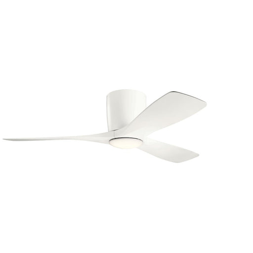 Kichler Volos 48in Ceiling Fan | Matte White Steel Contemporary | Bedroom & Living Room | 48 x 48 x 10 in | Model 300032MWH