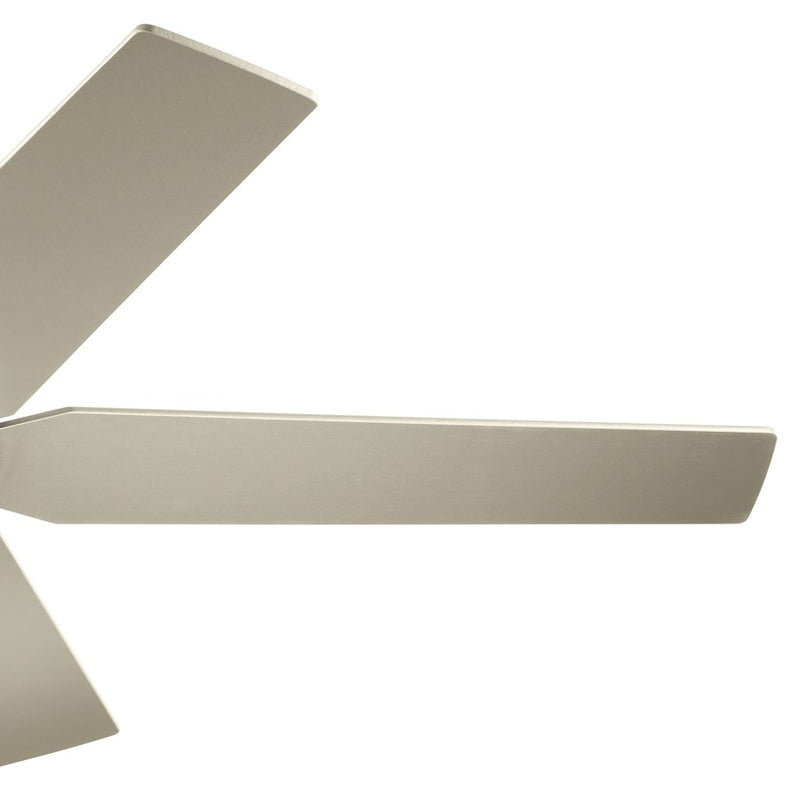 Kichler Maeve 52in LED Ceiling Fan | Scandinavian Satin Black Steel | Living Room & Bedroom | 15in H, Integrated 17W LED | Model 300059SBK