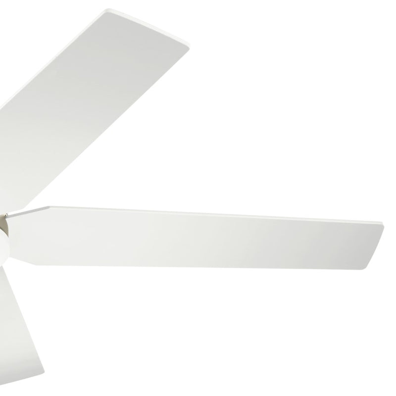 Kichler Maeve 52in LED Ceiling Fan | Scandinavian Satin Black Steel | Living Room & Bedroom | 15in H, Integrated 17W LED | Model 300059SBK