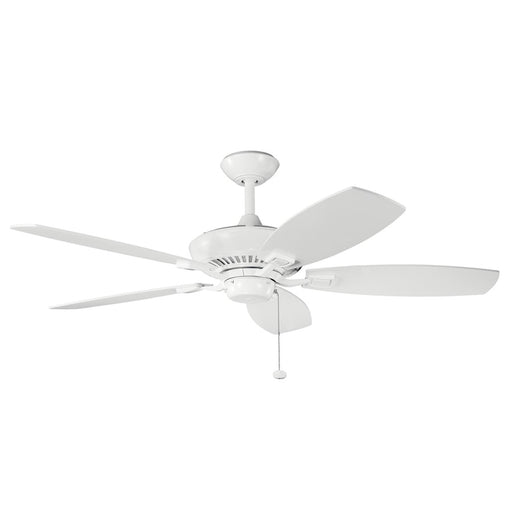 Kichler Canfield 52in Ceiling Fan | Traditional White Steel | Living Room & Bedroom | 5 Blades 14° Pitch 172mm Motor | Model 300117WH